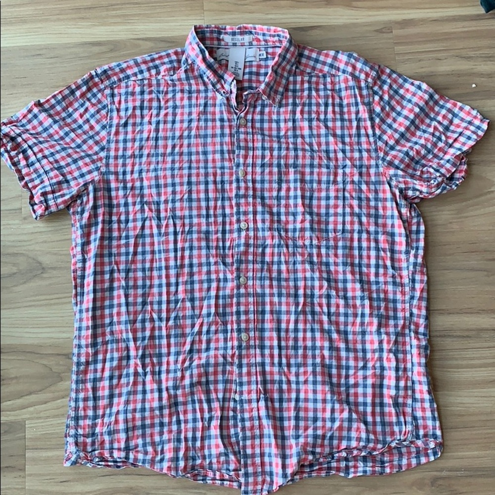 Plaid shirt sleeve button up!